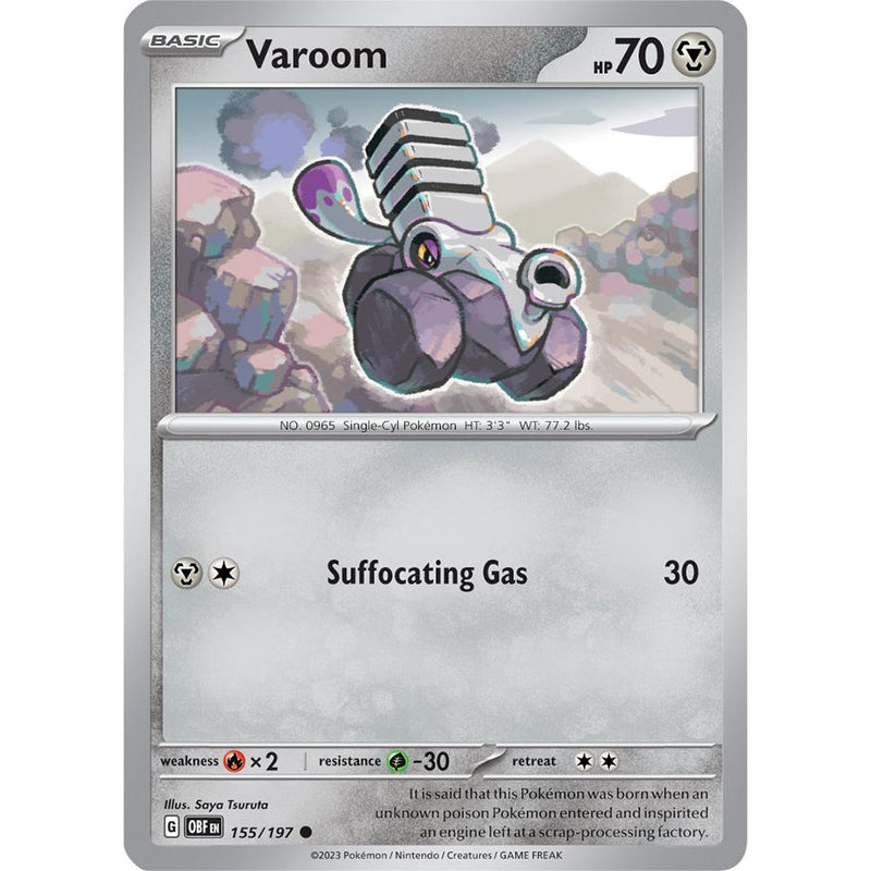 Varoom 155/197 Pokemon Obsidian Flames (OBF EN) Trading Card Common