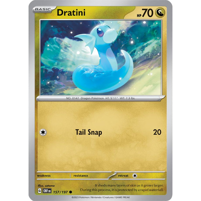 Dratini 157/197 Pokemon Obsidian Flames (OBF EN) Trading Card Common
