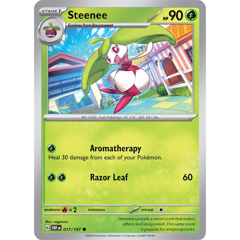 Steenee 017/197 Pokemon Obsidian Flames (OBF EN) Trading Card Common