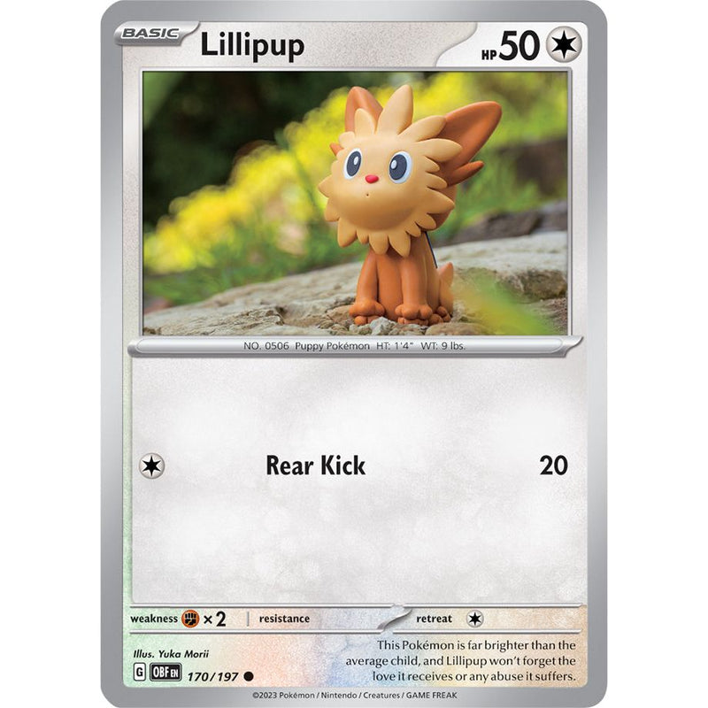 Lillipup 170/197 Pokemon Obsidian Flames (OBF EN) Trading Card Common