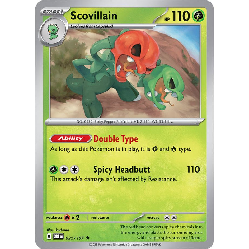 Scovillain 025/197 Pokemon Obsidian Flames (OBF EN) Trading Card Rare