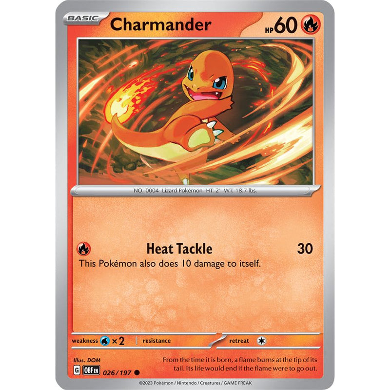 Charmander 026/197 Pokemon Obsidian Flames (OBF EN) Trading Card Common