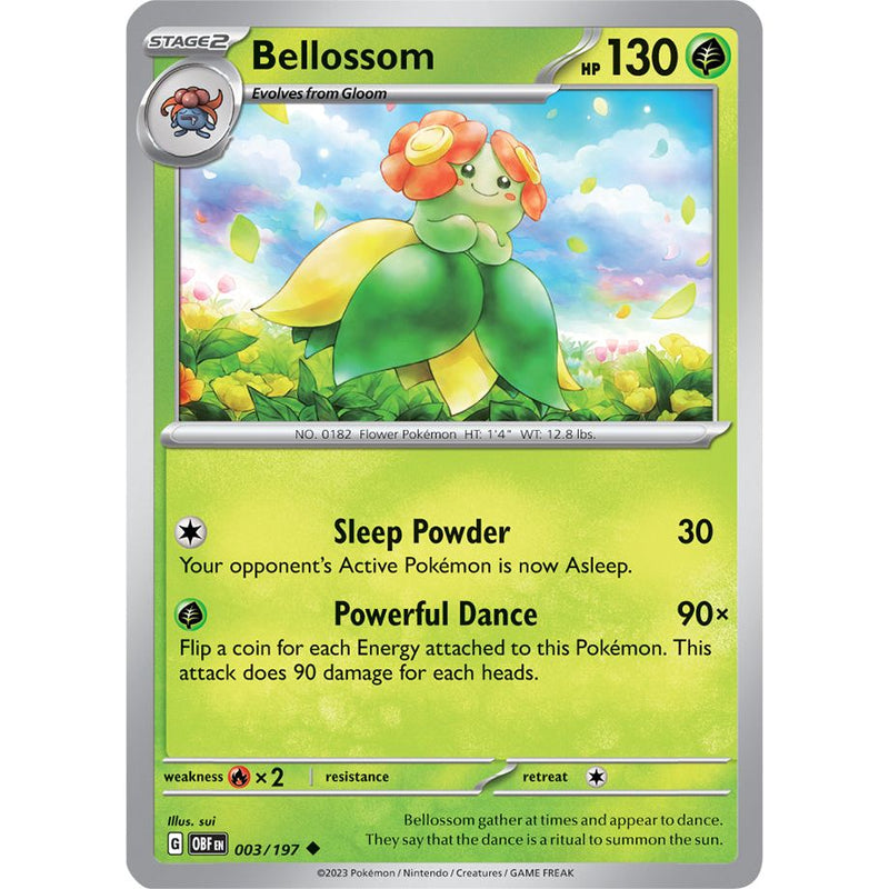 Bellossom 003/197 Pokemon Obsidian Flames (OBF EN) Trading Card Uncommon