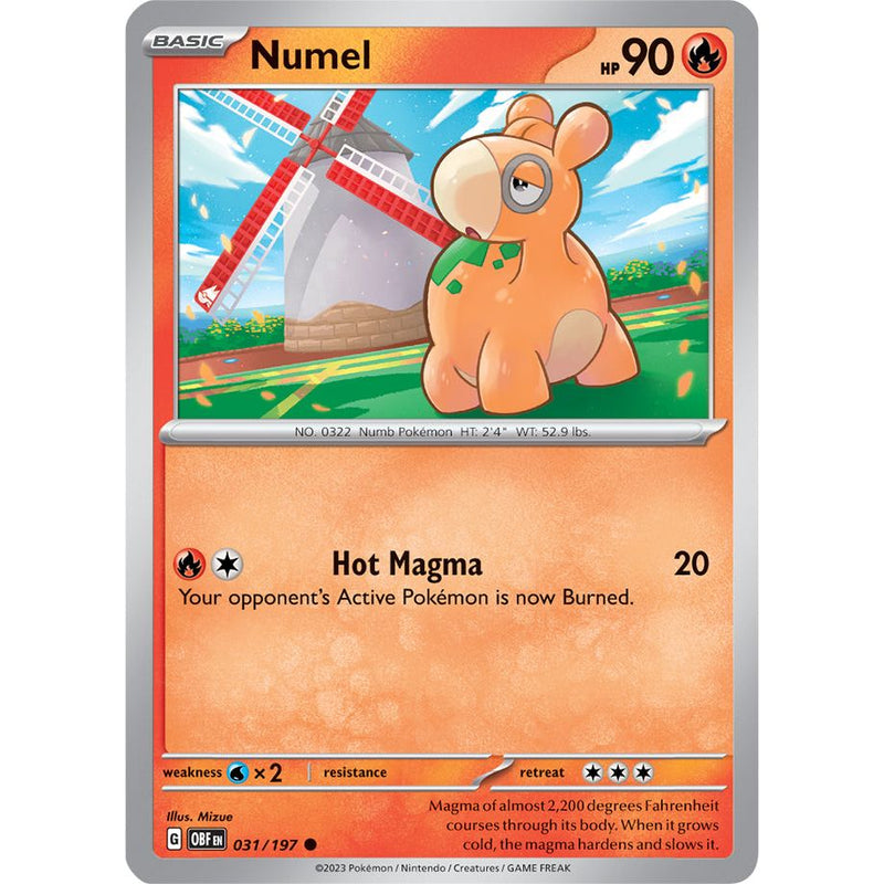 Numel 031/197 Pokemon Obsidian Flames (OBF EN) Trading Card Common