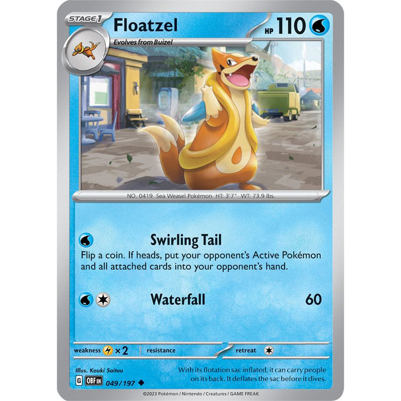 Floatzel 049/197 Pokemon Obsidian Flames (OBF EN) Trading Card Uncommon