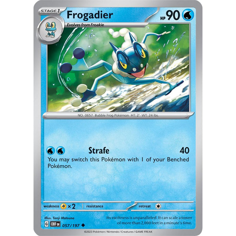 Frogadier 057/197 Pokemon Obsidian Flames (OBF EN) Trading Card Uncommon