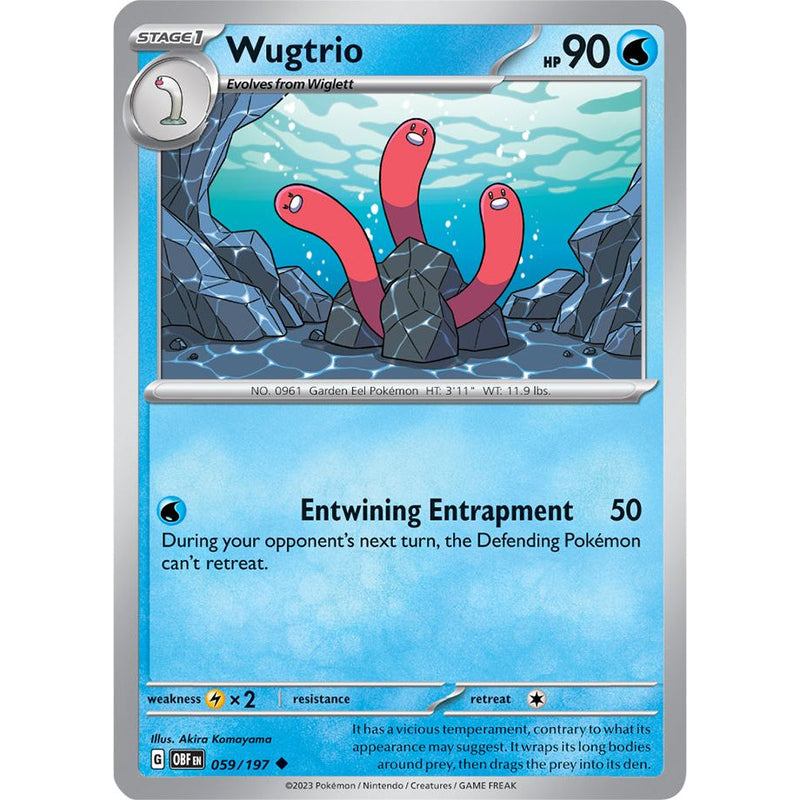 Wugtrio 059/197 Pokemon Obsidian Flames (OBF EN) Trading Card Uncommon