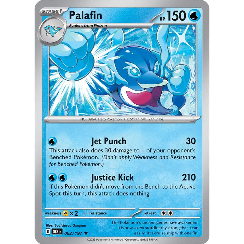 Palafin 062/197 Pokemon Obsidian Flames (OBF EN) Trading Card Rare