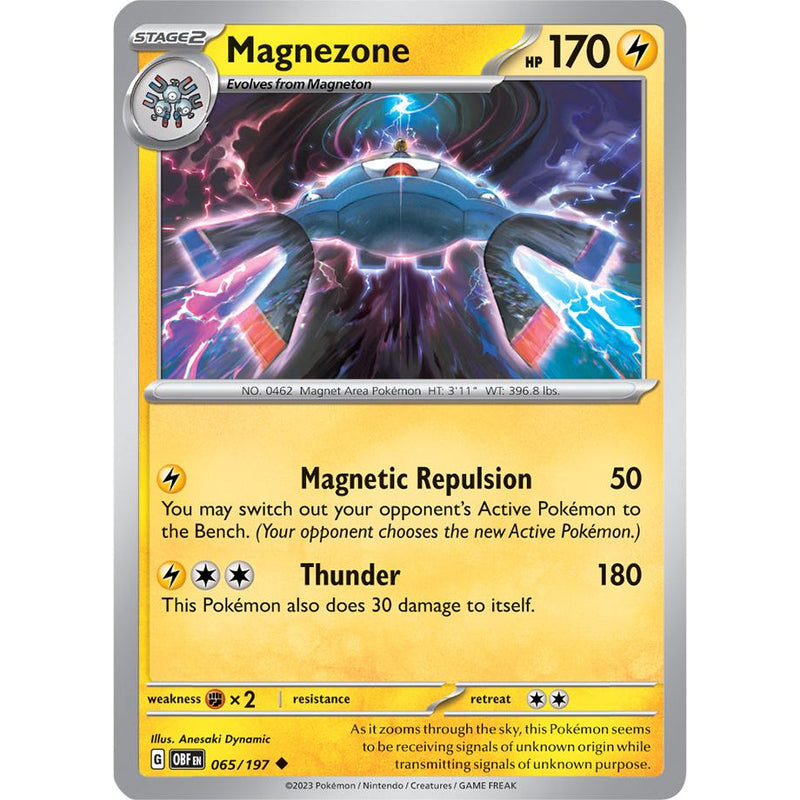 Magnezone 065/197 Pokemon Obsidian Flames (OBF EN) Trading Card Uncommon