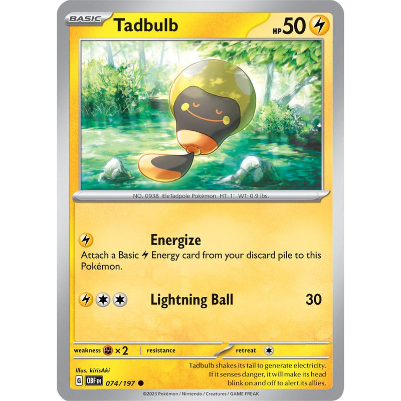 Tadbulb 074/197 Pokemon Obsidian Flames (OBF EN) Trading Card Common