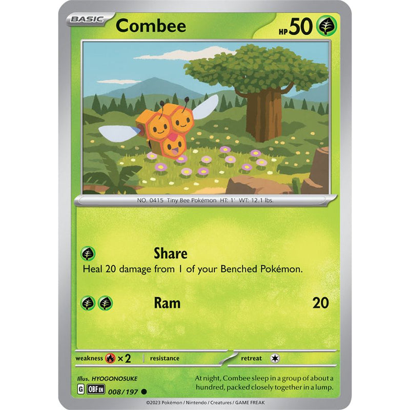 Combee 008/197 Pokemon Obsidian Flames (OBF EN) Trading Card Common