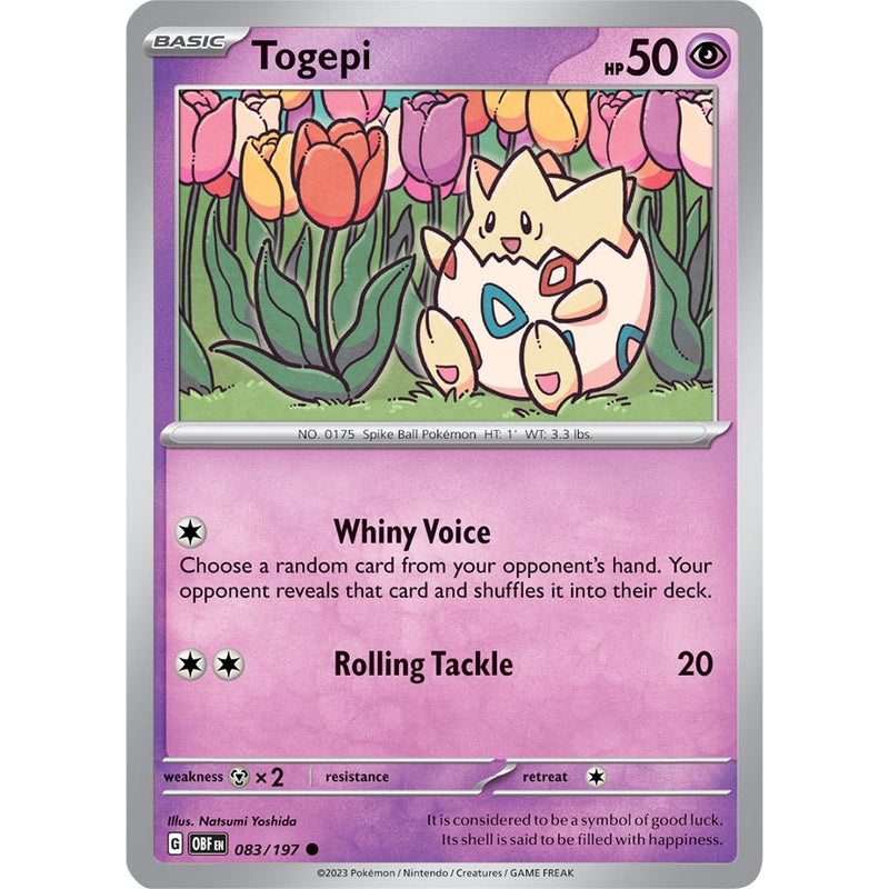 Togepi 083/197 Pokemon Obsidian Flames (OBF EN) Trading Card Common