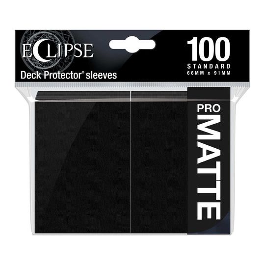 Eclipse Matte Standard Sleeves: Jet Black 100