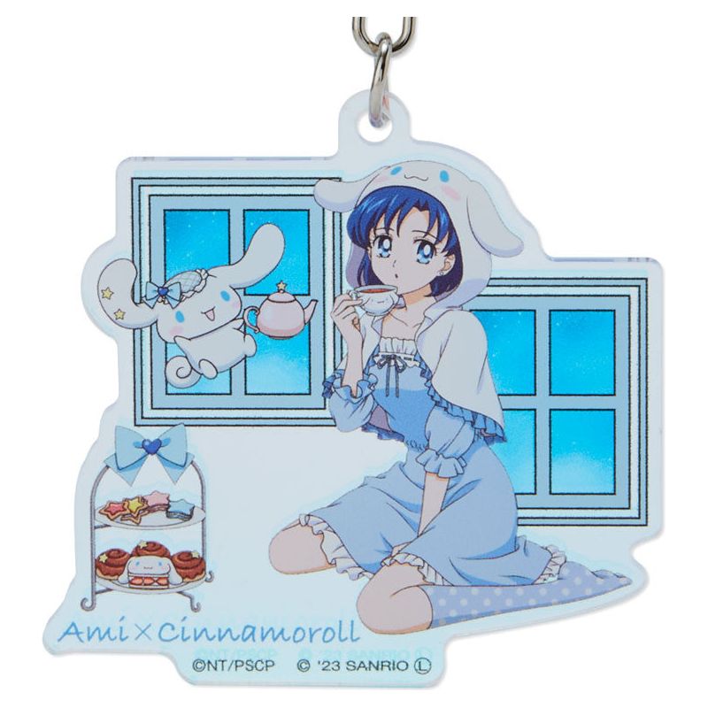 Acrylic Keychain Cinnamoroll And Ami Mizuno Sanrio X Pretty Guardian Sailor Moon