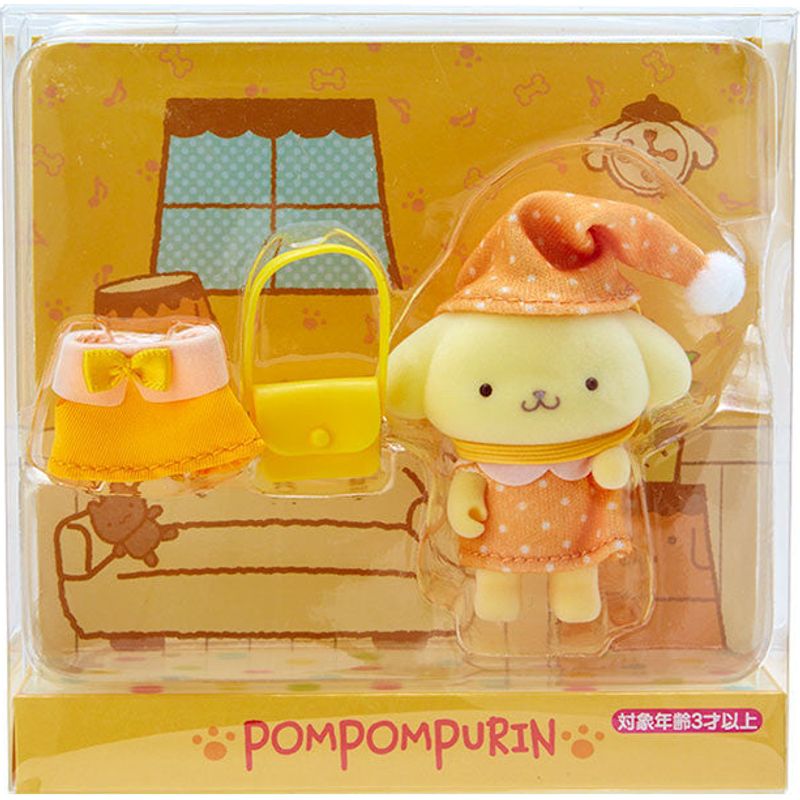 Sanrio Flocked Figure Pompompurin Sanrio Miniature Collection