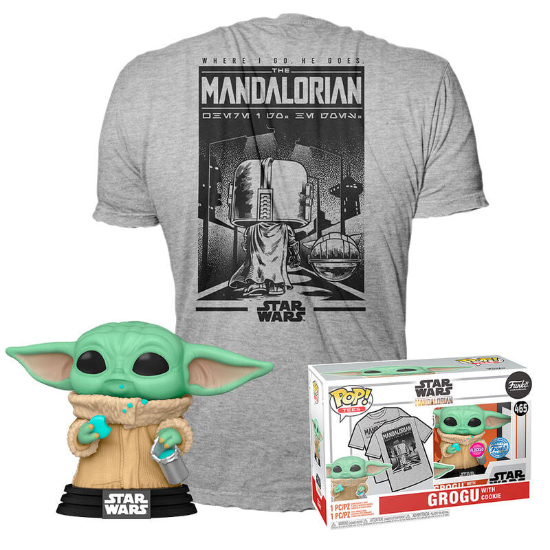 Set Figure POP & T-Shirt Star Wars Mandalorian Grogu Exclusive
