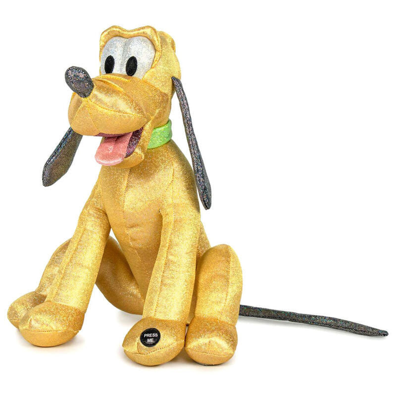 Disney 100th Anniversary Pluto Glitter Plush Toy - 28cm