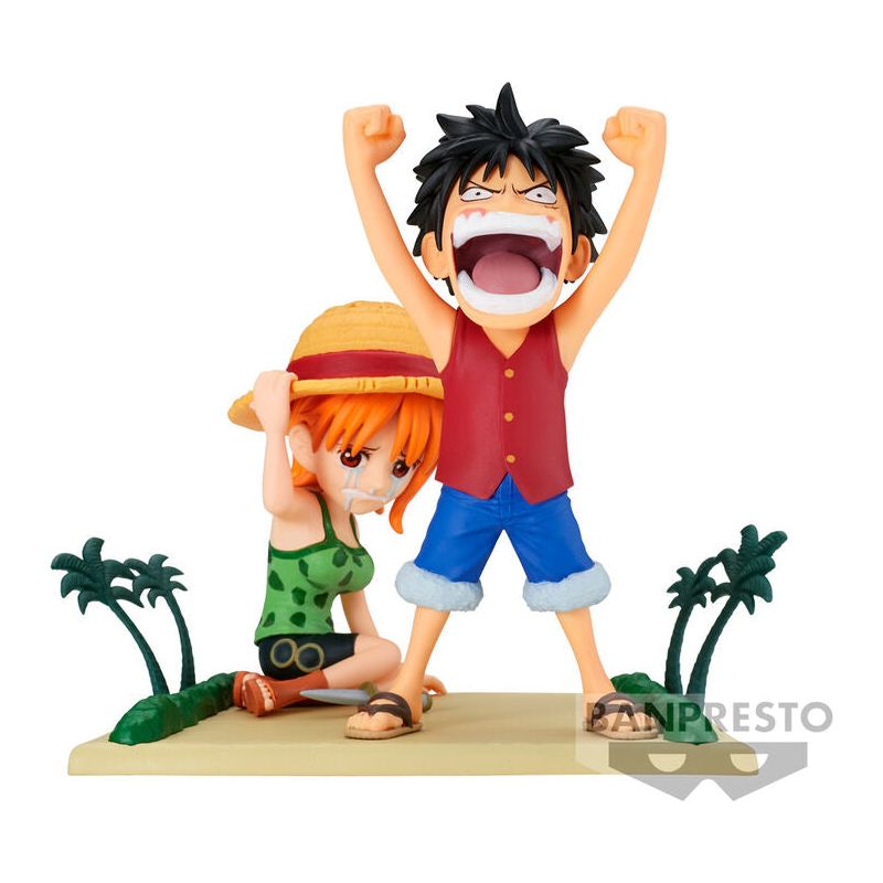 One Piece Wcf Log Stories Luffy & Nami Figure 7 CM