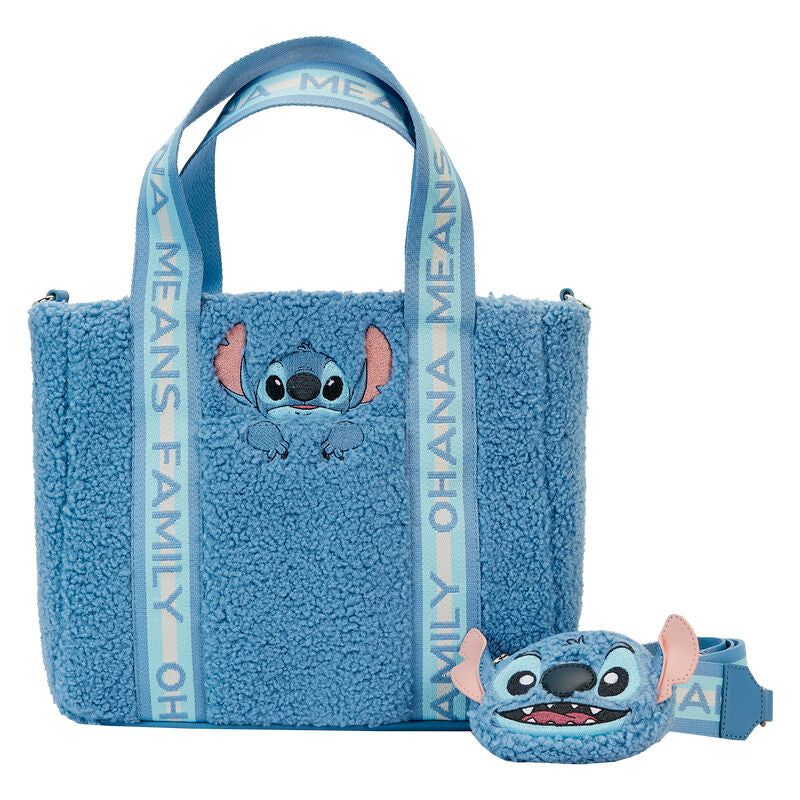 Disney Stitch Plush Tote Bag With Coin Bag