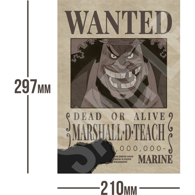 Marshall D Teach One Piece Wanted Bounty A4 Poster Unknown Bounty