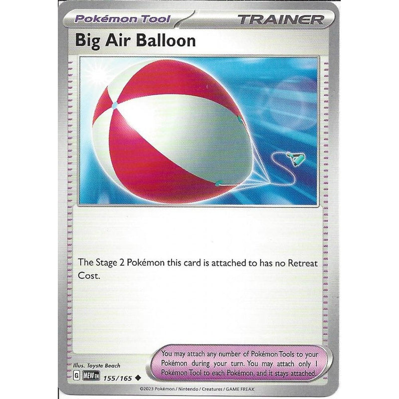 Big Air Balloon 155/165 Pokemon 151 (MEW) Trading Card Uncommon