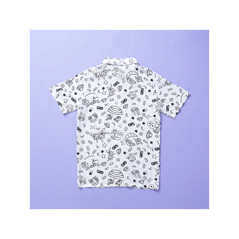 Shirt L All-Over Pattern White Gear 5 One Piece