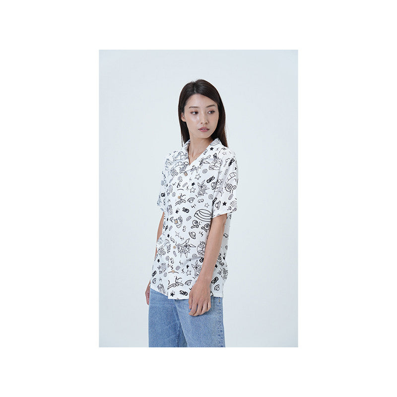 Shirt M All-Over Pattern White Gear 5 One Piece
