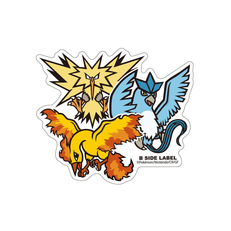 Sticker Articuno & Zapdos & Moltres Pokemon B-SIDE LABEL