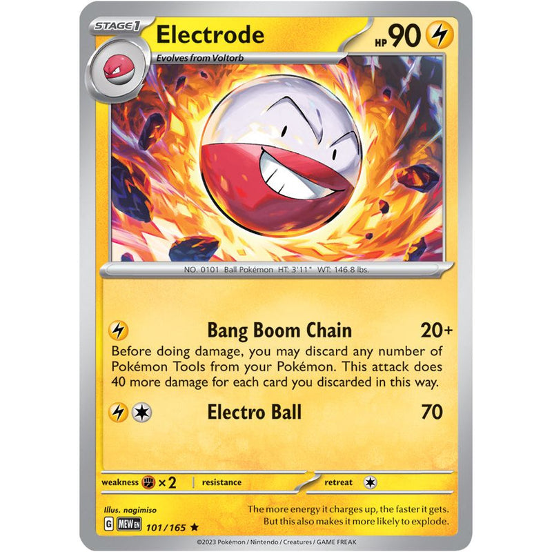 Electrode 101/165 Pokemon 151 (MEW) Trading Card Rare