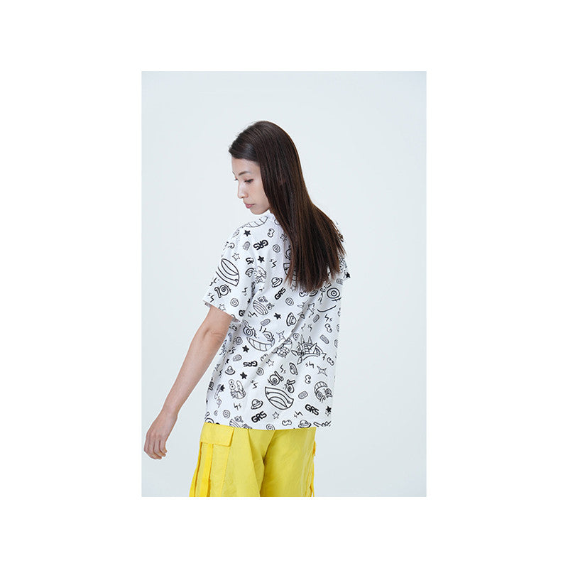 T-Shirt M All-Over Pattern White Gear 5 One Piece