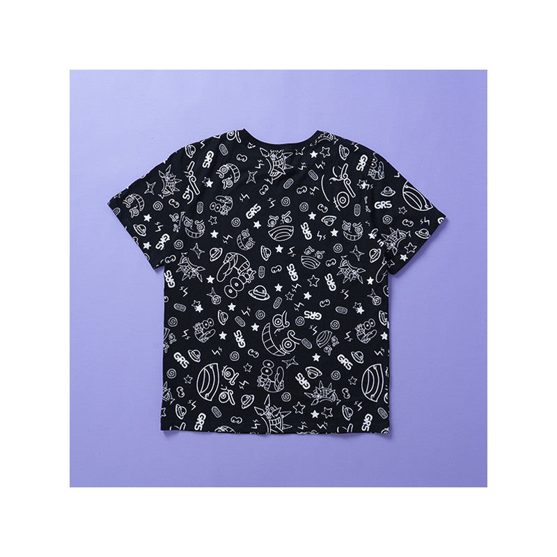 T-Shirt S All-Over Pattern Black Gear 5 One Piece