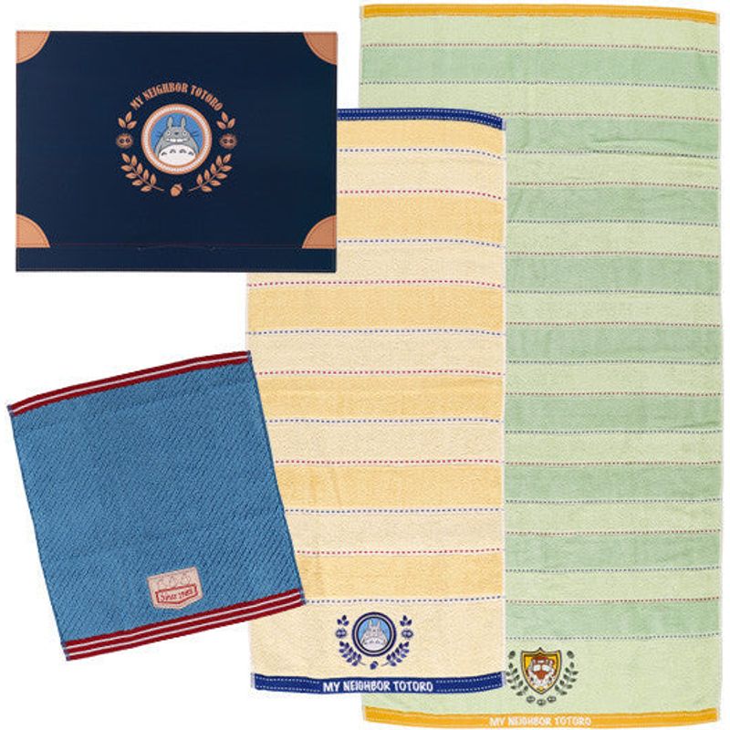Towel Gift Set Denim Stitch WT1P FT1P And BT1P My Neighbor Totoro