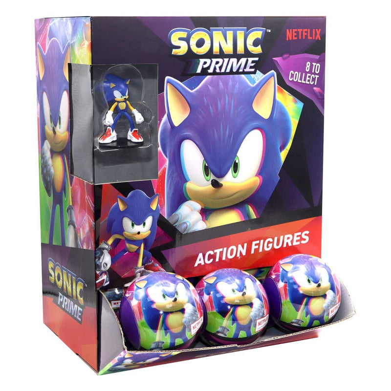 Sonic Prime Action Figures In Capsules 7 CM Gravitiy Display - Pack Of 24