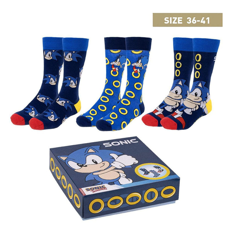 Sonic The Hedgehog Socks Sonic - Pack Of 3
