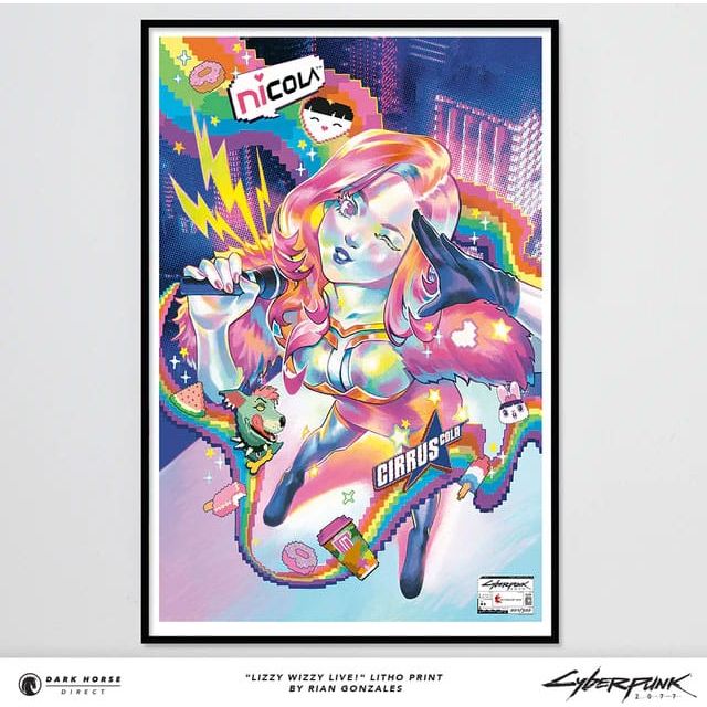 Cyberpunk 2077 Art Print Lizzy Wizzy Live! Limited Edition 60 x 90 CM