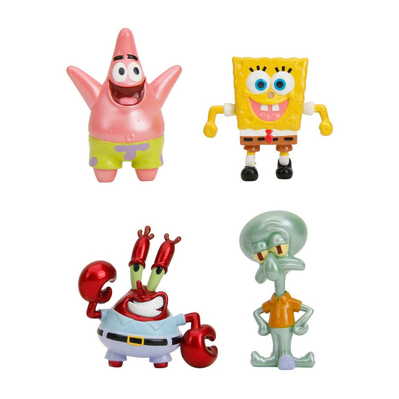 Spongebob Squarepants Nano Metalfigs Diecast Mini Figures Wave 1 4 CM - Pack Of 4