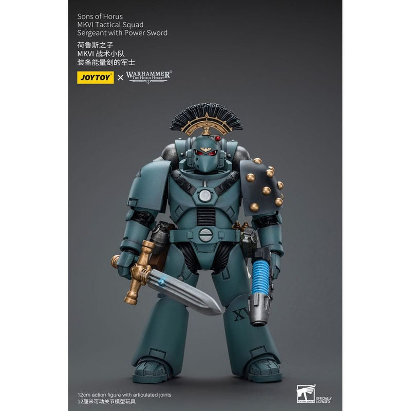 Warhammer The Horus Heresy Action Figure 1/18 Sons Of Horus MKVI Tactical Squad Sergeant With Power Sword 12 CM