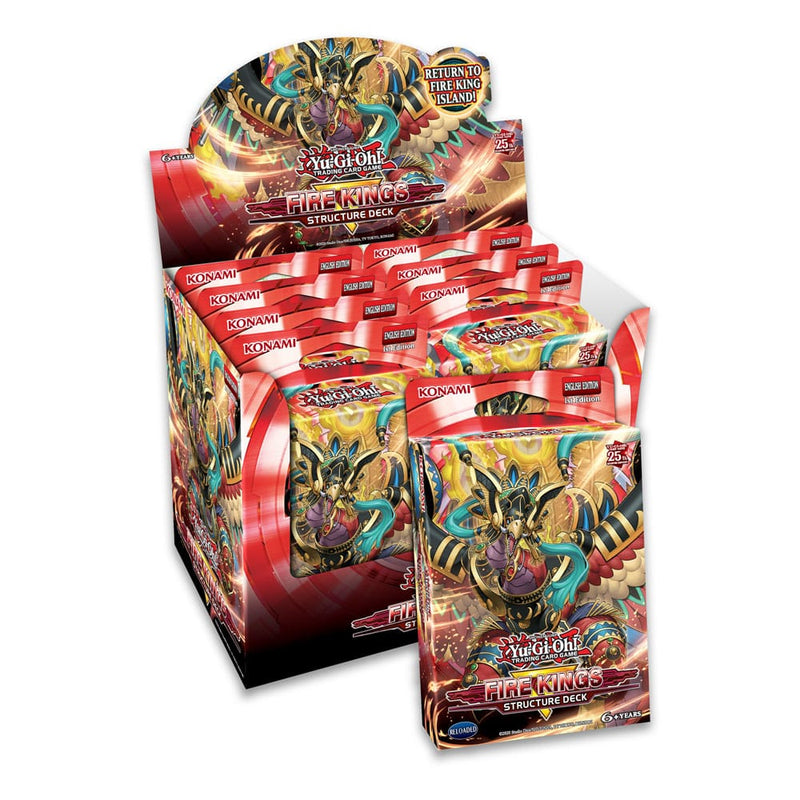 Yu-Gi-Oh! Trading Card Games Structure Deck Revamped: Fire Kings / Reprint Display 8 / English Version