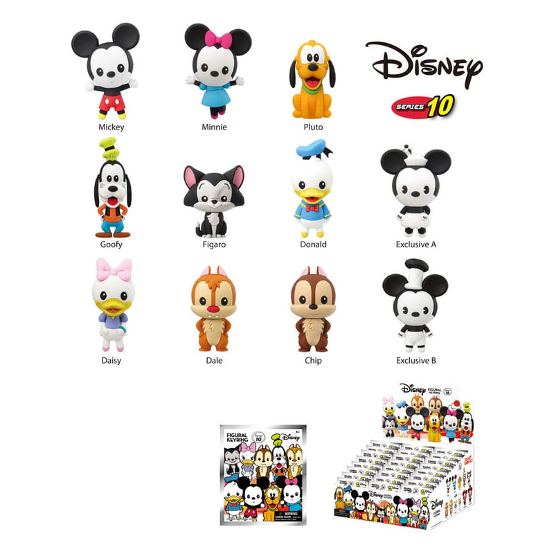 Disney PVC Bag Clips Mickey & Friends Series 10 Display - Pack Of 24