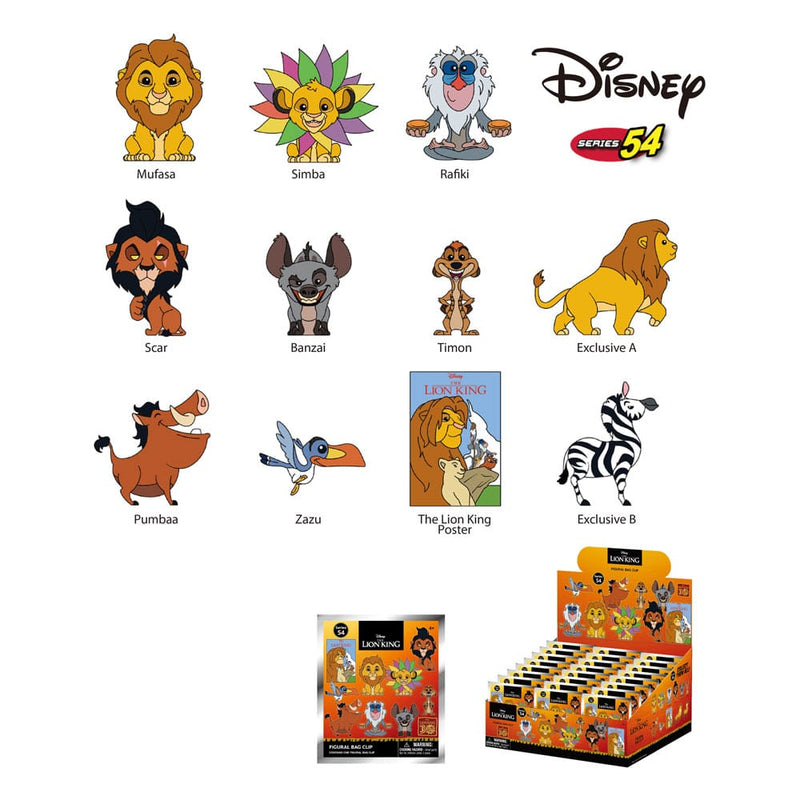 Disney PVC Bag Clips The Lion King 30th Anniversary Display 24