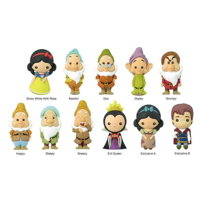 Disney PVC Bag Clips Snow White & The Seven Dwarfs Display - Pack Of 24