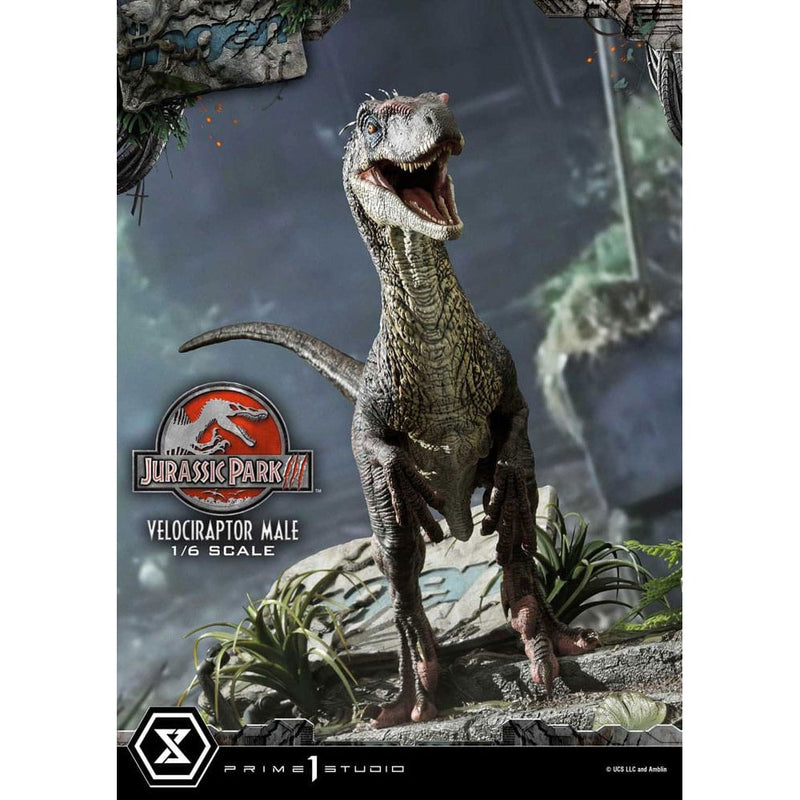 Jurassic Park III Legacy Museum Collection Statue 1/6 Velociraptor Male Bonus Version 40 CM
