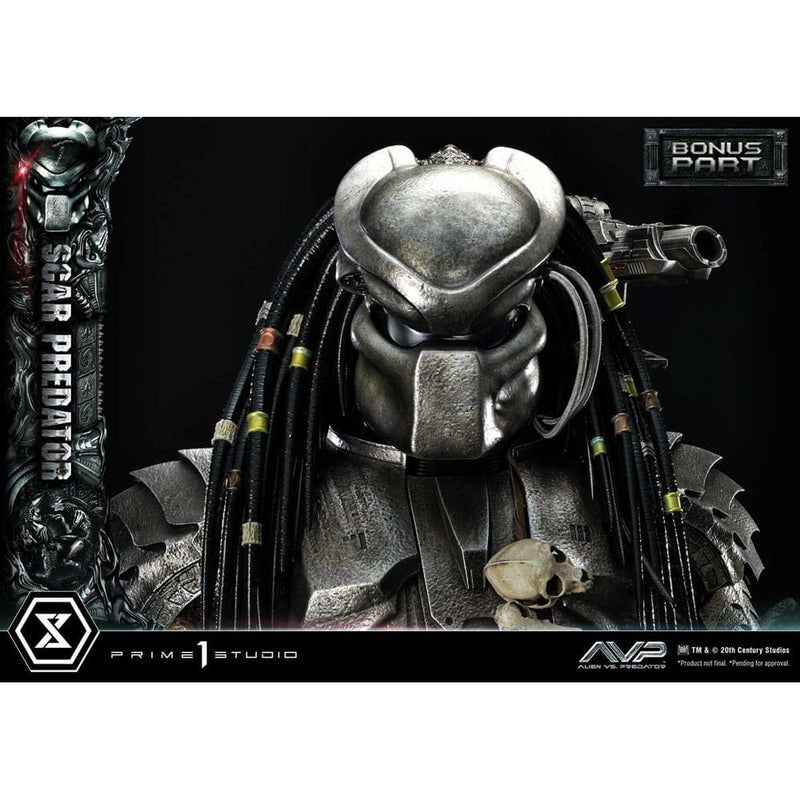 The Alien VS Predator Museum Masterline Series Statue 1/3 Scar Predator Deluxe Bonus Version 93 CM