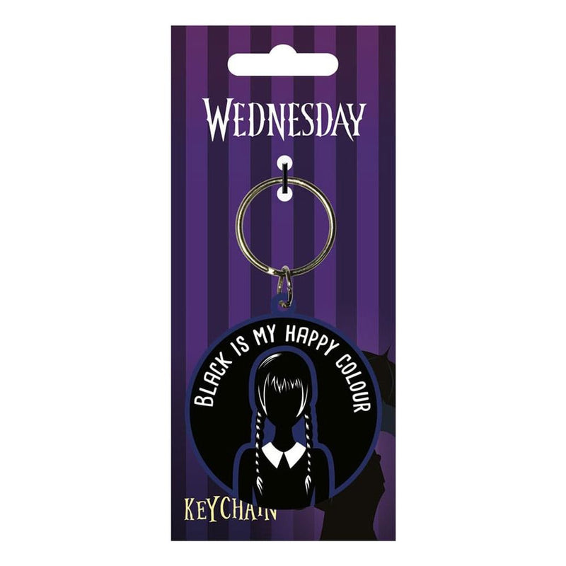Wednesday Rubber Keychain Happy Colour