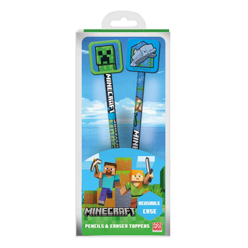 Minecraft Pencil With Topper - Pack Of 2