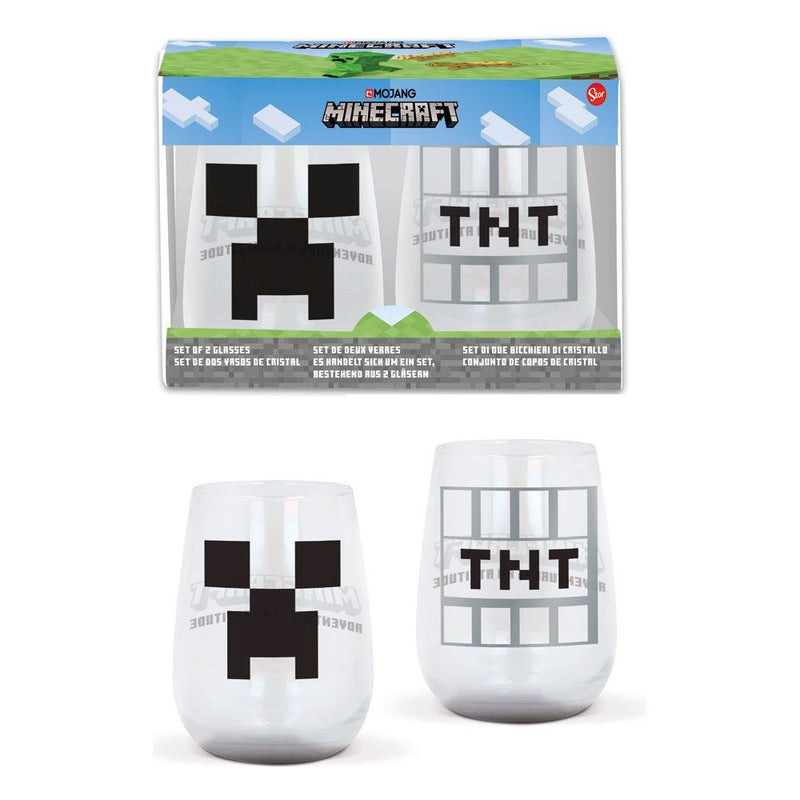 Minecraft 2 Crystal Glasses Case - Pack Of 6