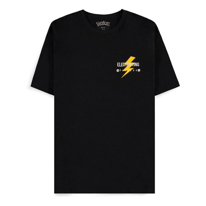 Pokemon Pikachu Electrifying Line-art T-Shirt Black