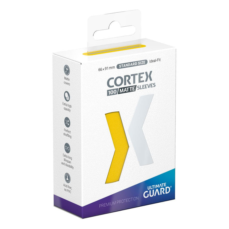 Cortex Sleeves Standard Size Matte Yellow - 100 Pieces