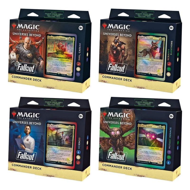 Magic the Gathering Universes Beyond: Fallout Commander Decks Display - Pack Of 4