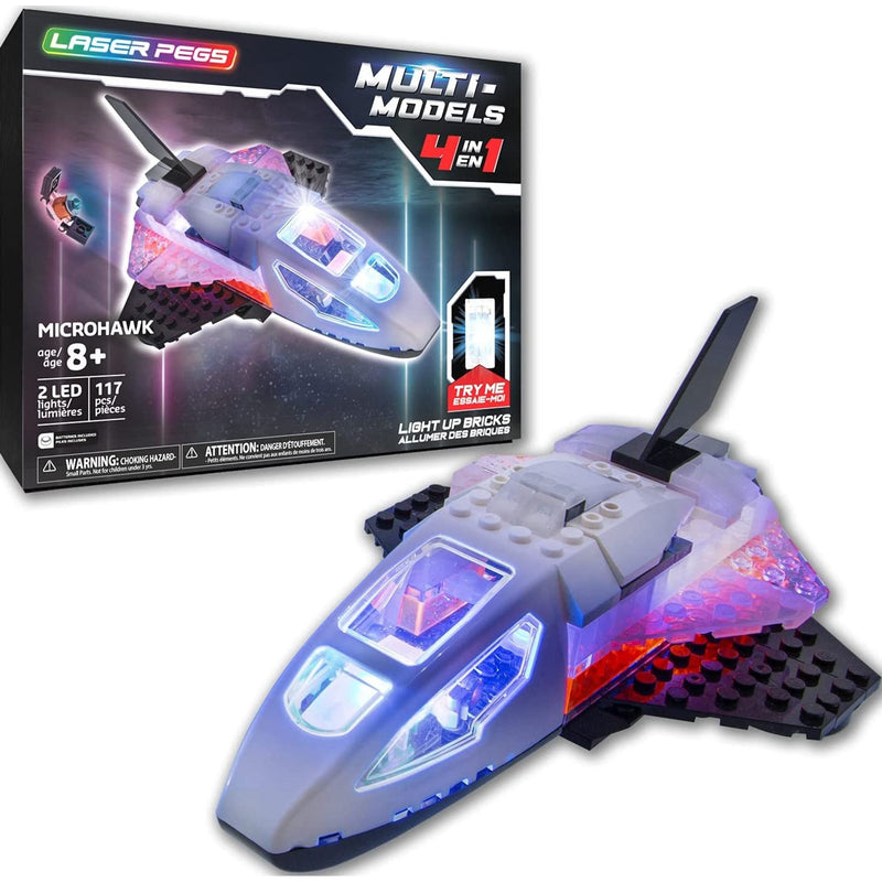 Laser Pegs Multi Models 4-in-1 Micro Hawk Toys